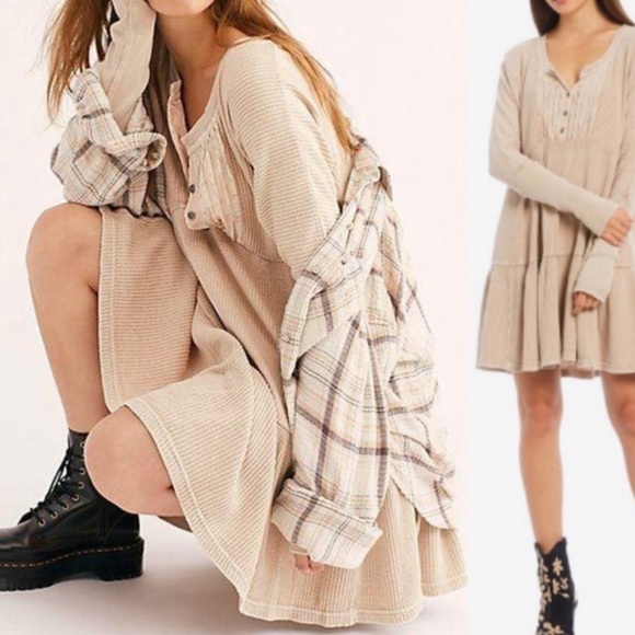 Free People Dresses & Skirts - NWT Free People Jolene Mini Waffle Knit Dress